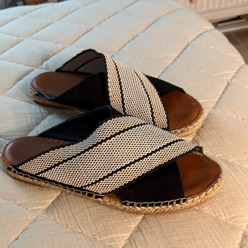 Diane Von Furstenberg Black and White Espadrilles